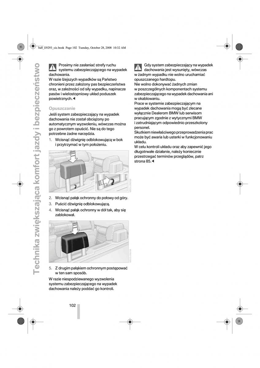 BMW 3 E92 E93 instrukcja obslugi / page 103