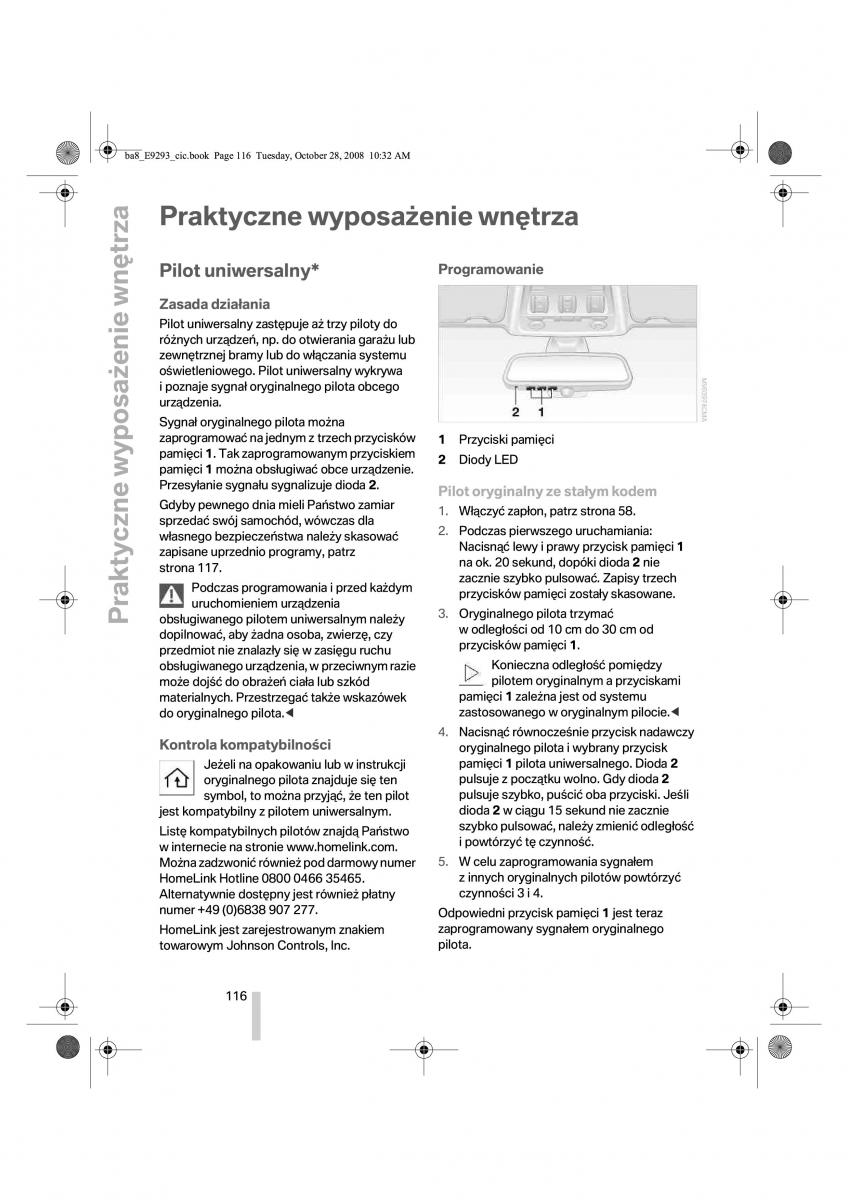 BMW 3 E92 E93 instrukcja obslugi / page 117