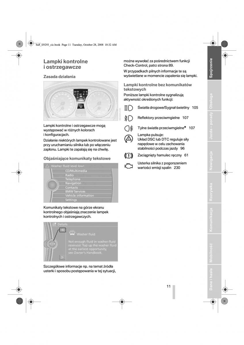 BMW 3 E92 E93 instrukcja obslugi / page 12