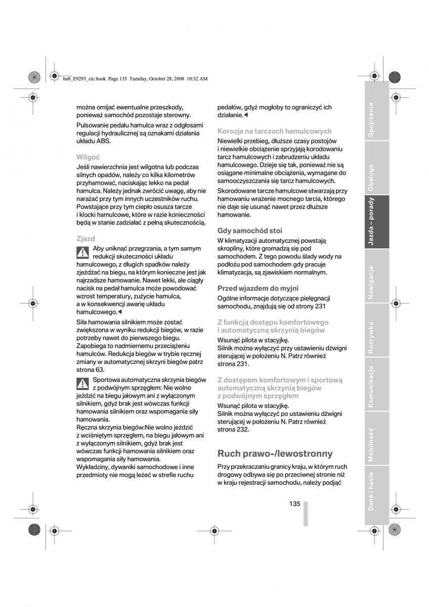 BMW 3 E92 E93 instrukcja obslugi / page 136