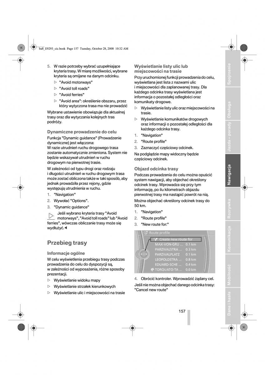 BMW 3 E92 E93 instrukcja obslugi / page 158