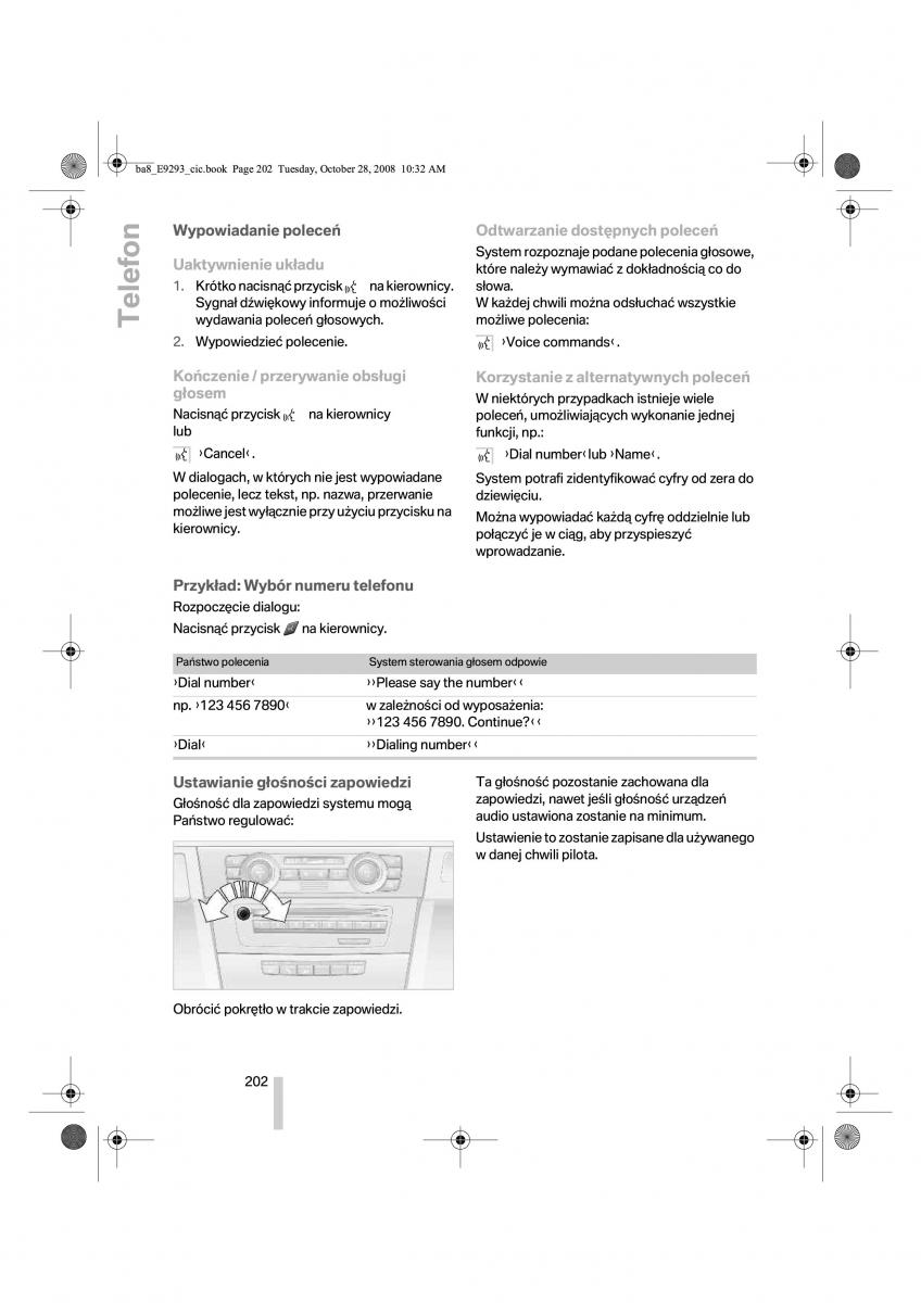 BMW 3 E92 E93 instrukcja obslugi / page 203