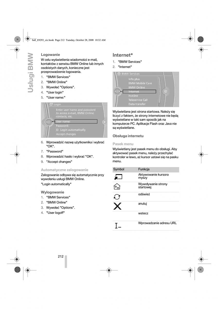 BMW 3 E92 E93 instrukcja obslugi / page 213