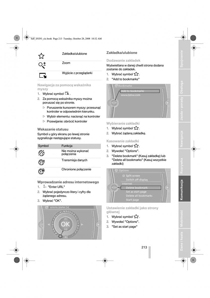 BMW 3 E92 E93 instrukcja obslugi / page 214