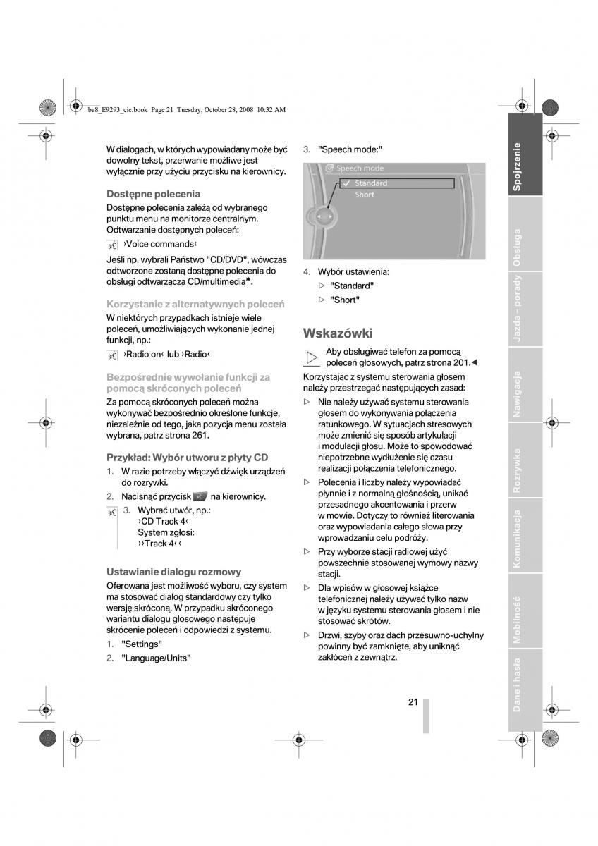 BMW 3 E92 E93 instrukcja obslugi / page 22