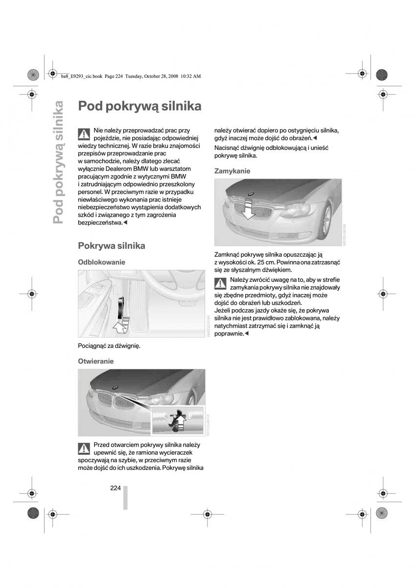 BMW 3 E92 E93 instrukcja obslugi / page 225