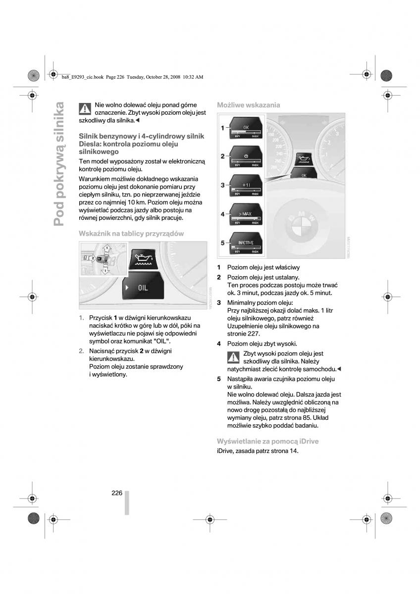 BMW 3 E92 E93 instrukcja obslugi / page 227