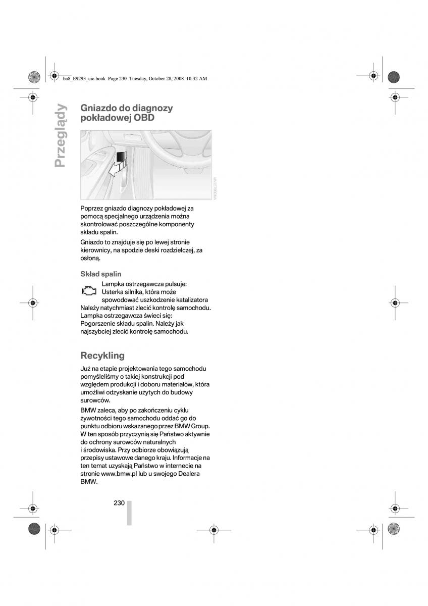 BMW 3 E92 E93 instrukcja obslugi / page 231