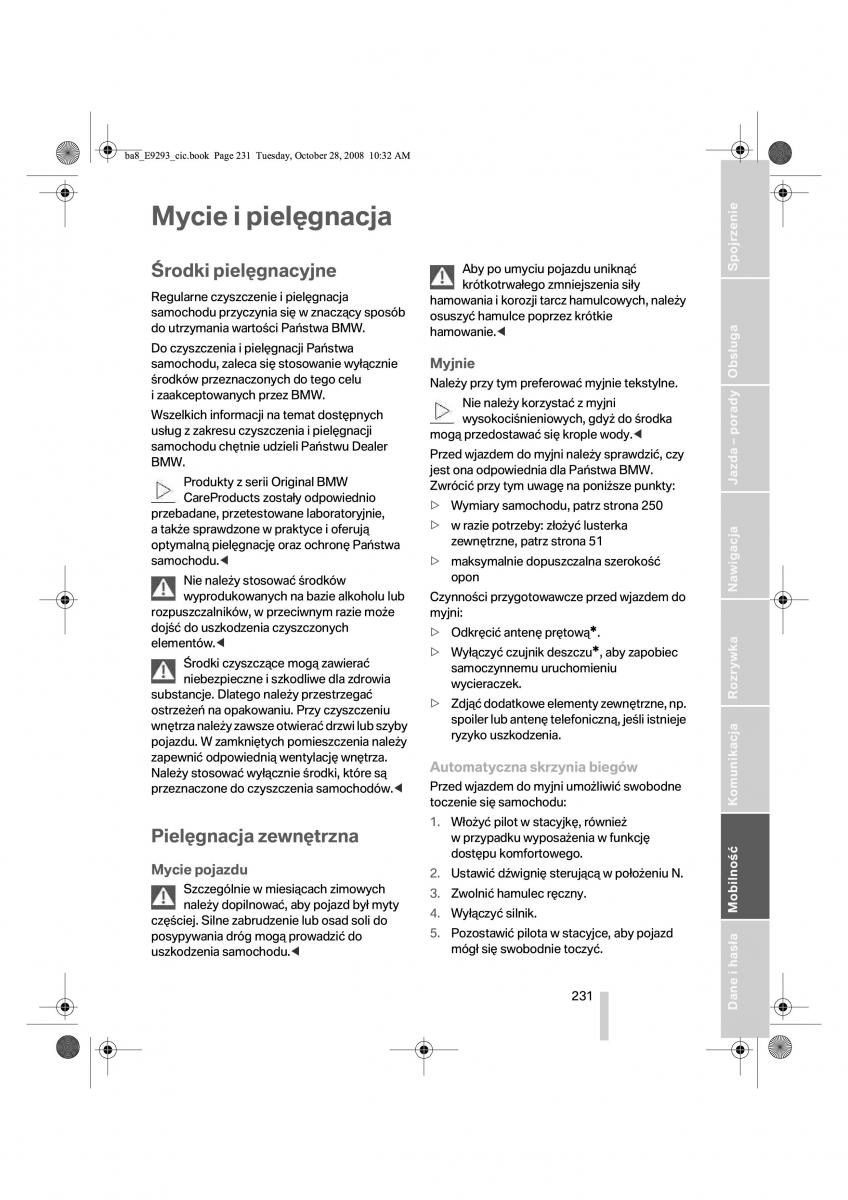 BMW 3 E92 E93 instrukcja obslugi / page 232