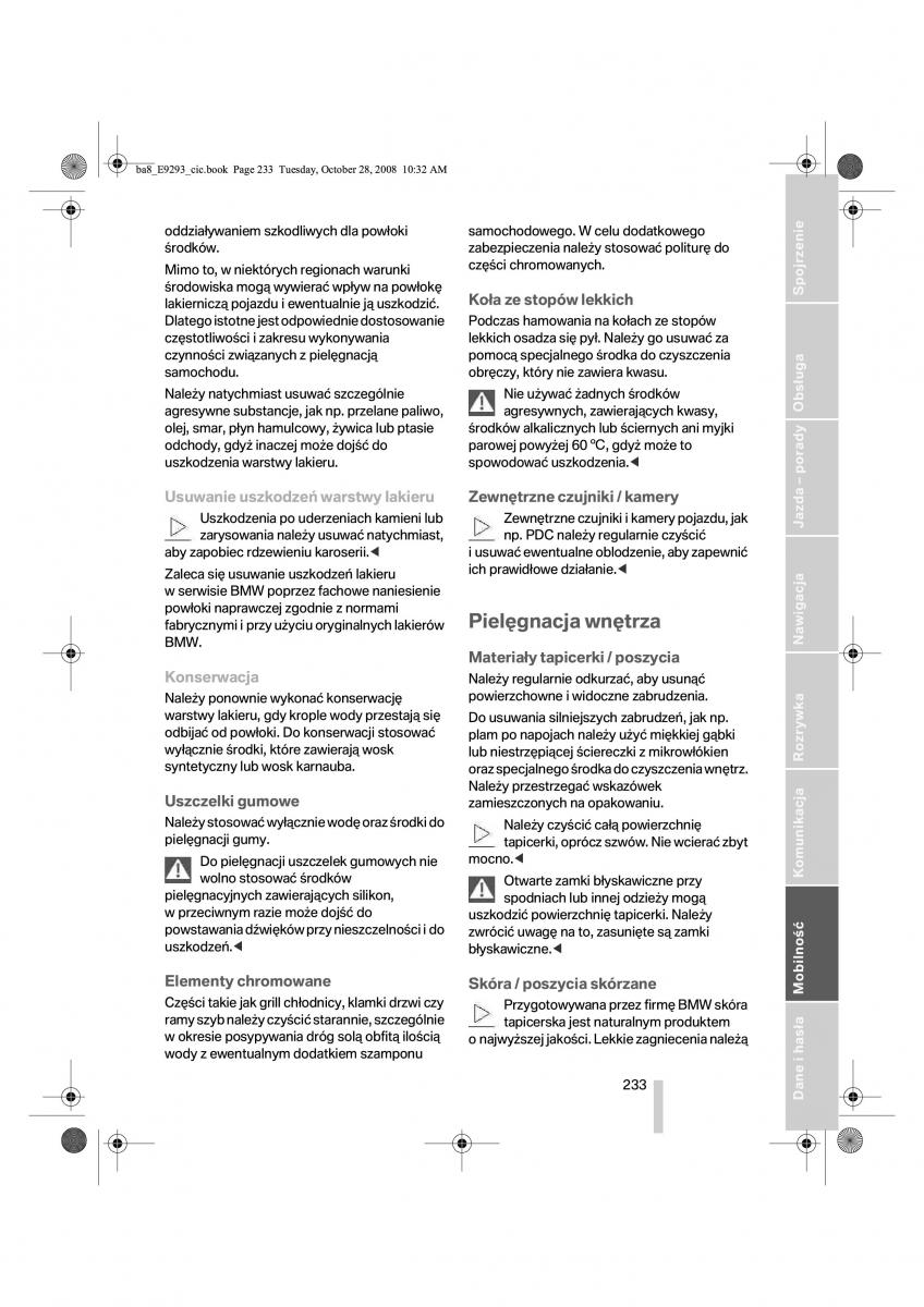 BMW 3 E92 E93 instrukcja obslugi / page 234