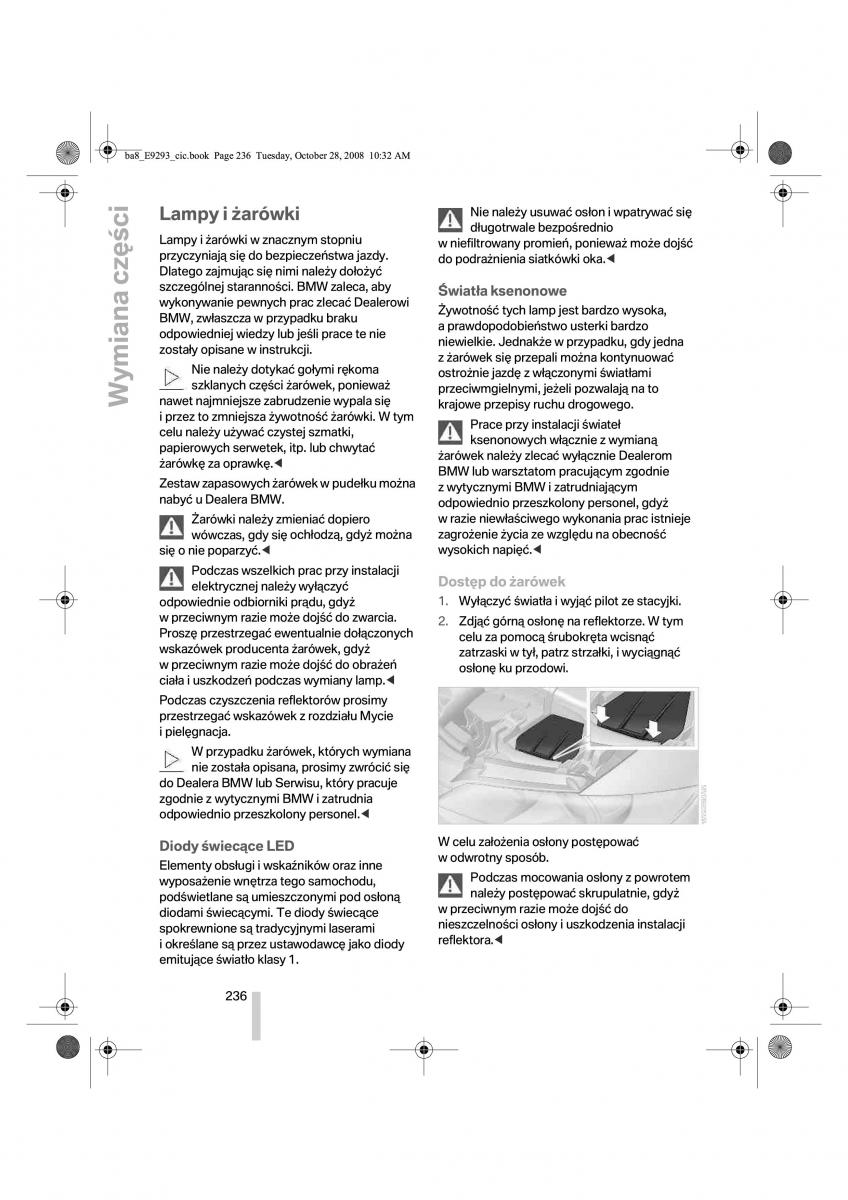 BMW 3 E92 E93 instrukcja obslugi / page 237