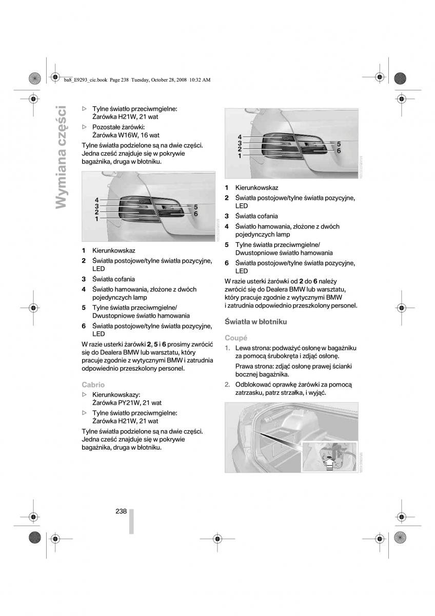 BMW 3 E92 E93 instrukcja obslugi / page 239