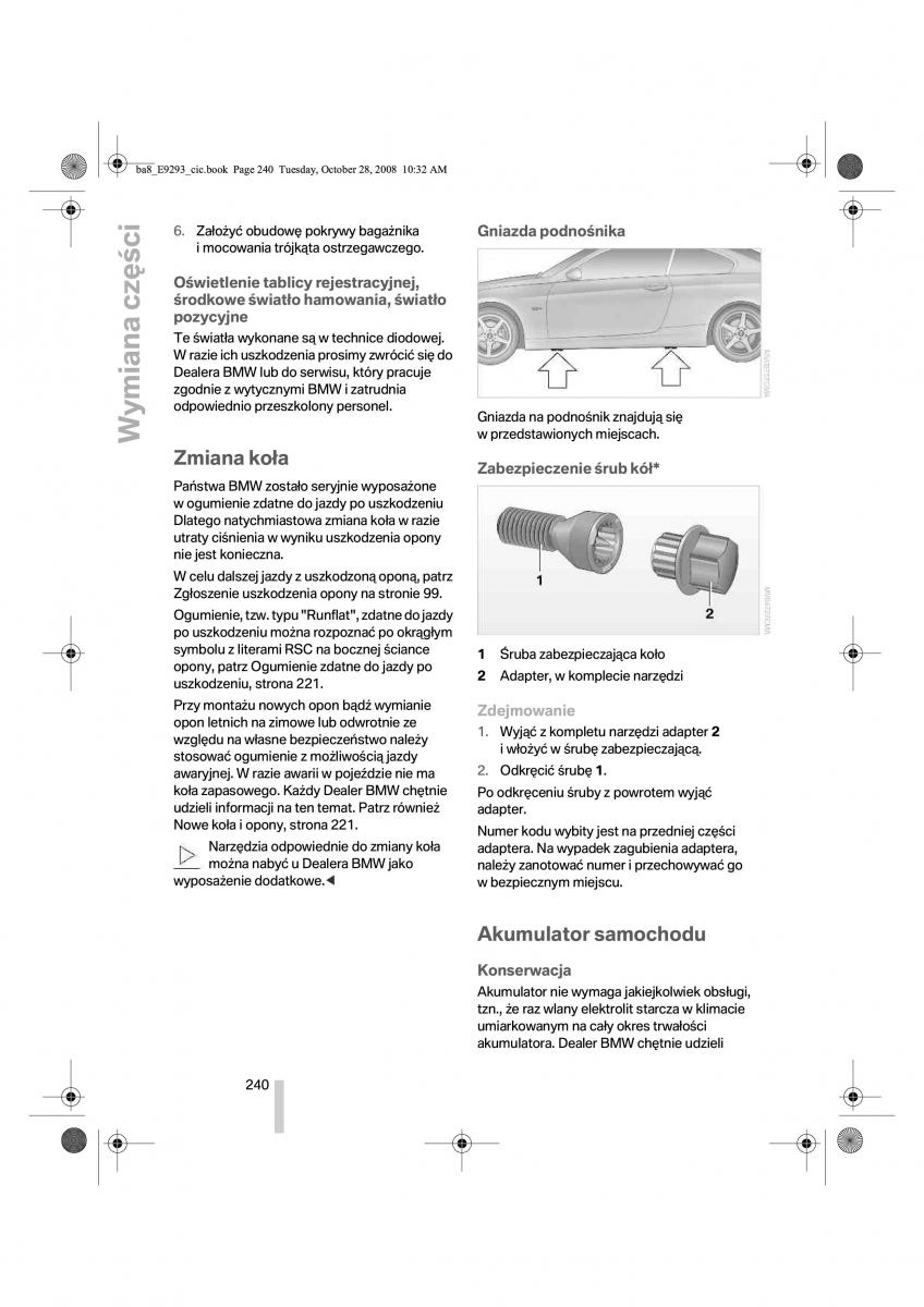 BMW 3 E92 E93 instrukcja obslugi / page 241