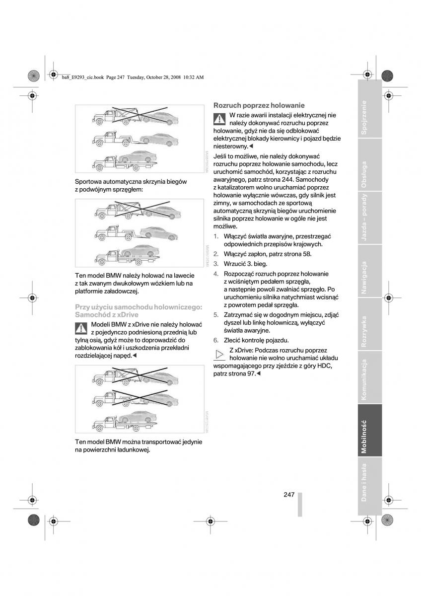 BMW 3 E92 E93 instrukcja obslugi / page 248