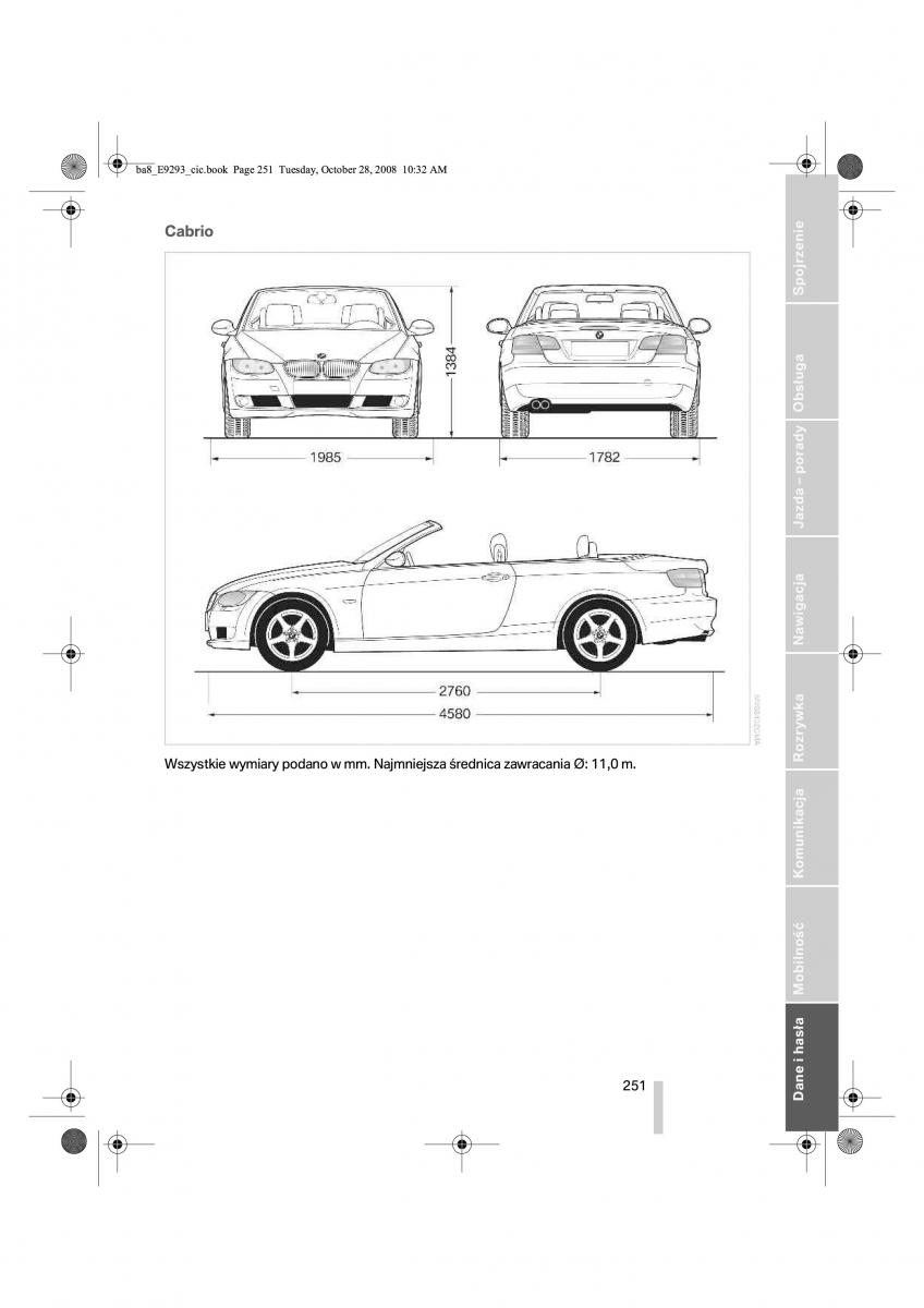 BMW 3 E92 E93 instrukcja obslugi / page 252