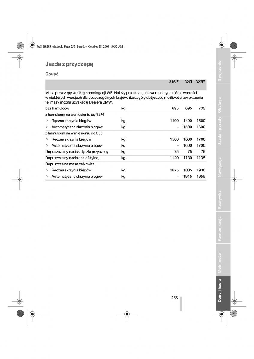 BMW 3 E92 E93 instrukcja obslugi / page 256