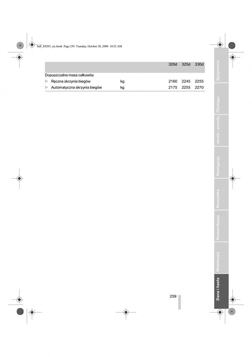 BMW 3 E92 E93 instrukcja obslugi / page 260