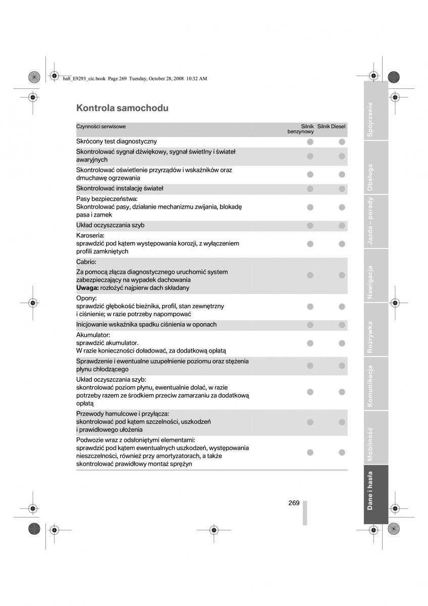 BMW 3 E92 E93 instrukcja obslugi / page 270