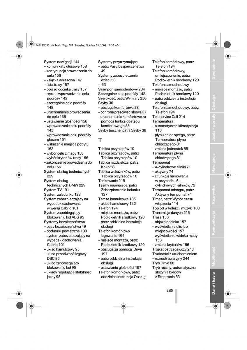 BMW 3 E92 E93 instrukcja obslugi / page 286