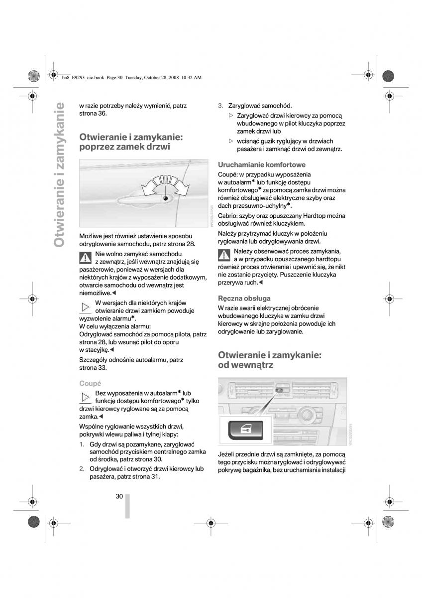 BMW 3 E92 E93 instrukcja obslugi / page 31