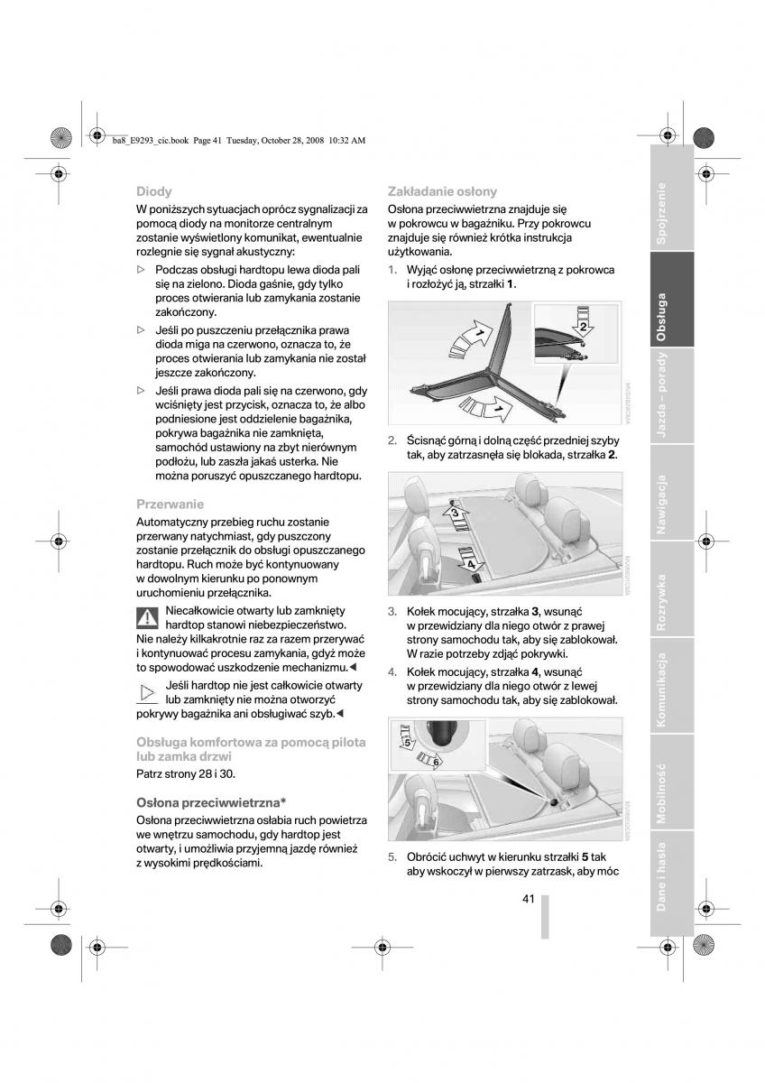 BMW 3 E92 E93 instrukcja obslugi / page 42