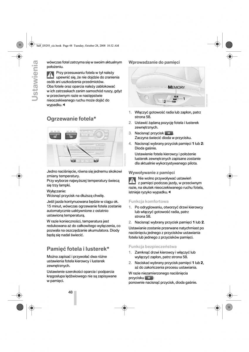 BMW 3 E92 E93 instrukcja obslugi / page 49