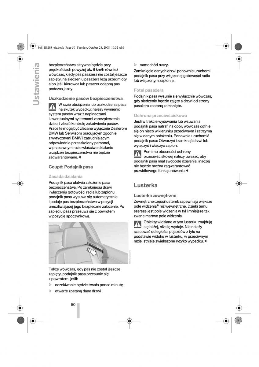 BMW 3 E92 E93 instrukcja obslugi / page 51