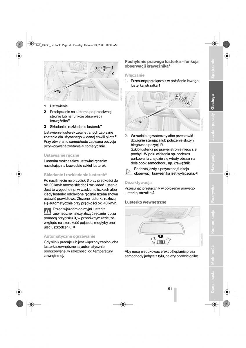 BMW 3 E92 E93 instrukcja obslugi / page 52