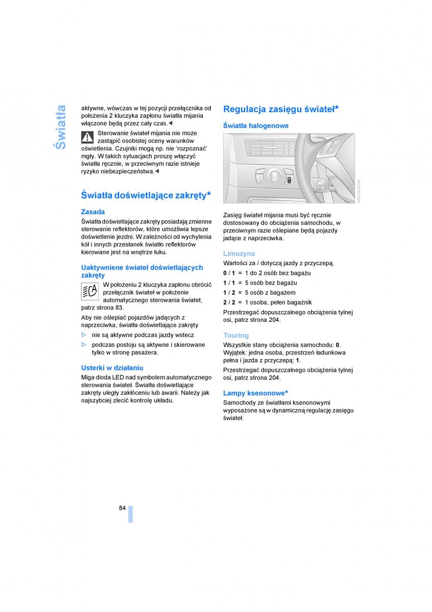 manual BMW 5 E60 BMW 5 E60 instrukcja / page 86