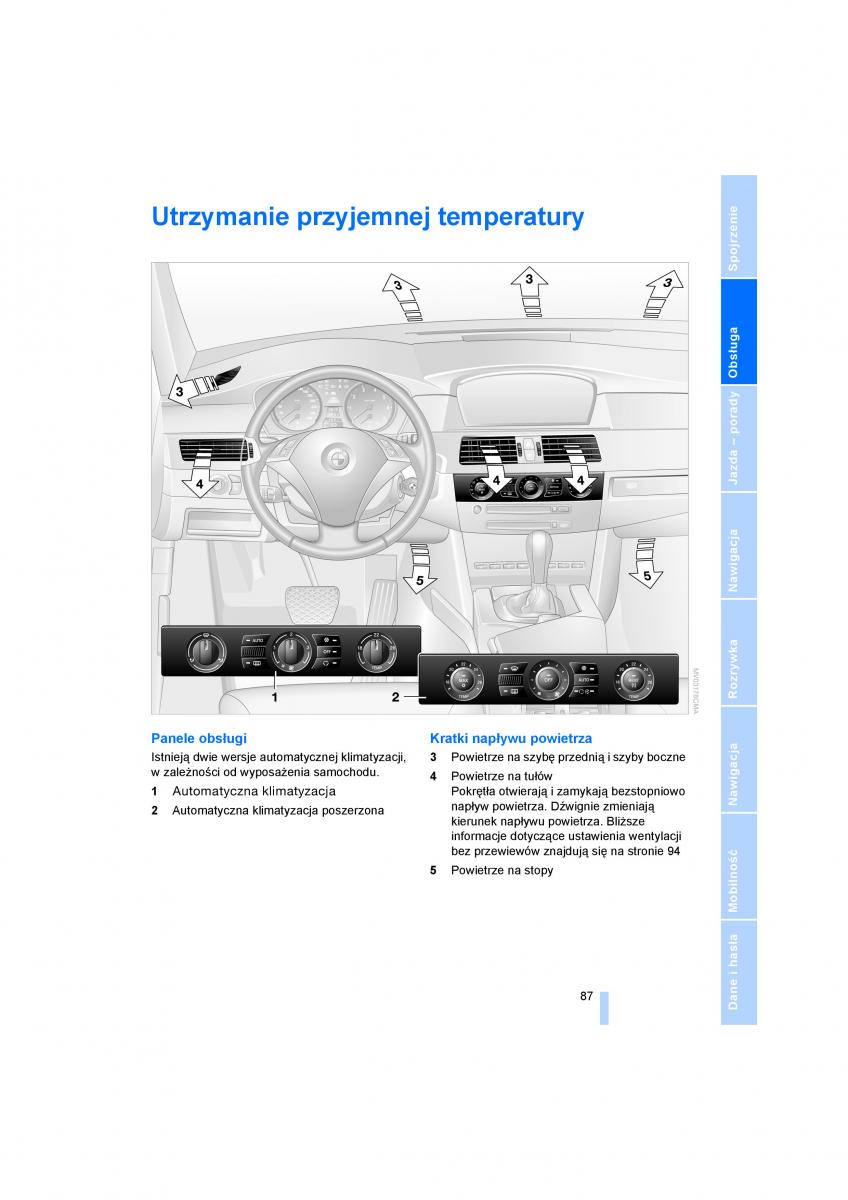 manual BMW 5 E60 BMW 5 E60 instrukcja / page 89