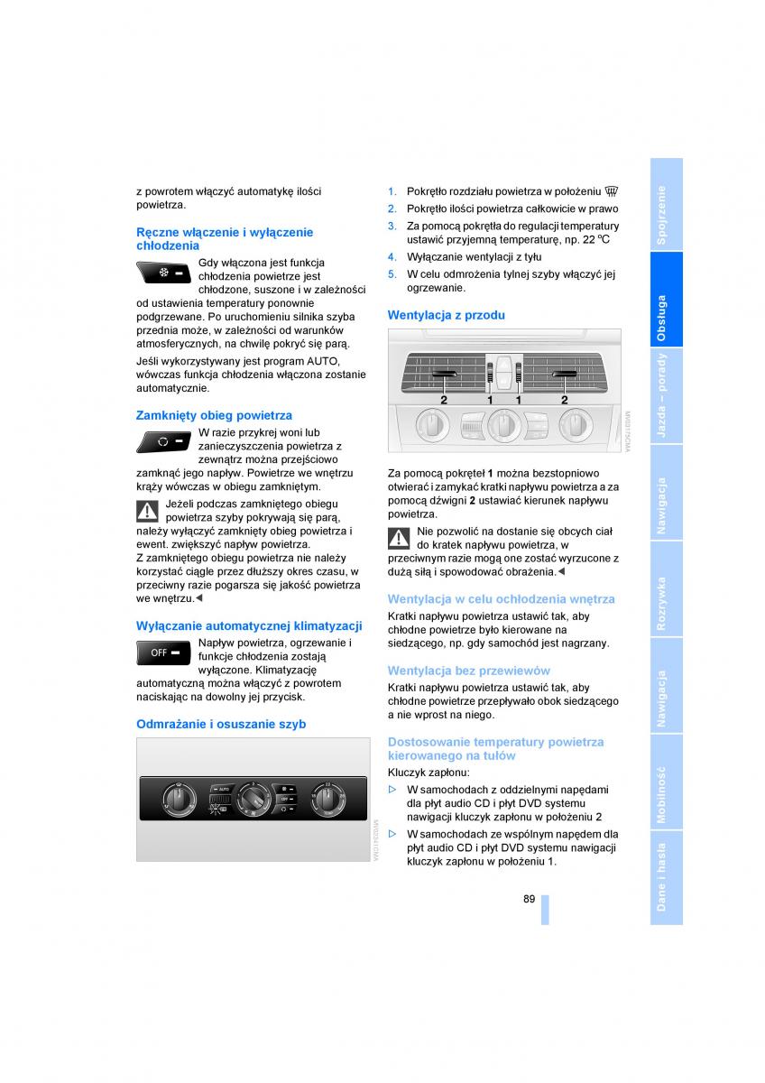 manual BMW 5 E60 BMW 5 E60 instrukcja / page 91