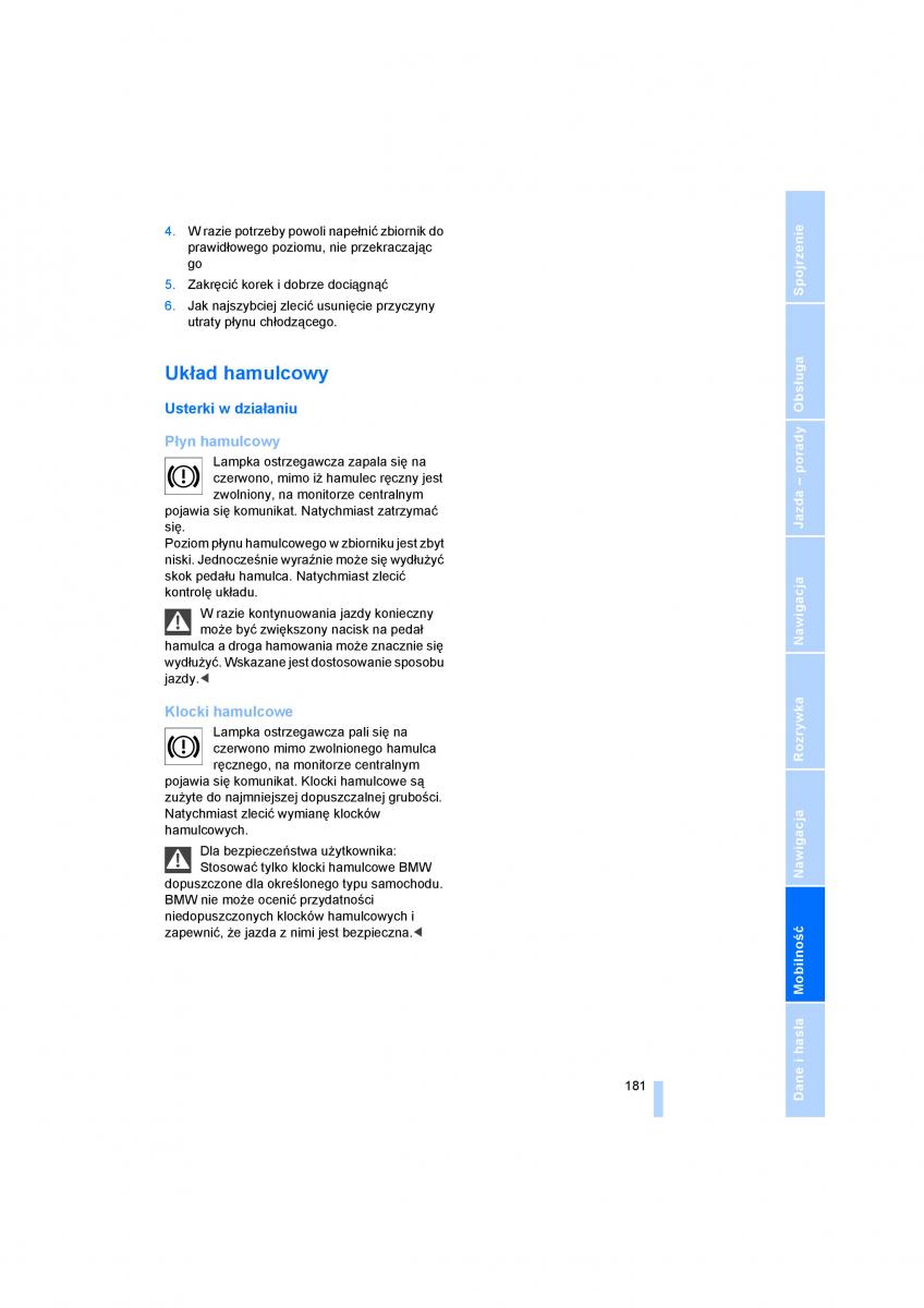 manual BMW 5 E60 BMW 5 E60 instrukcja / page 183