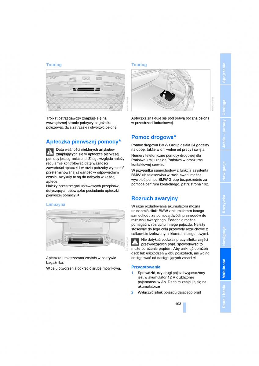 manual BMW 5 E60 BMW 5 E60 instrukcja / page 195