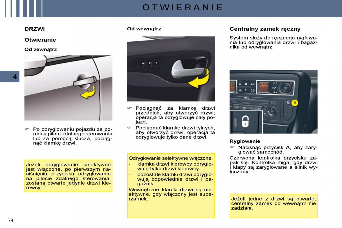 Citroen C5 II 2 instrukcja obslugi / page 70