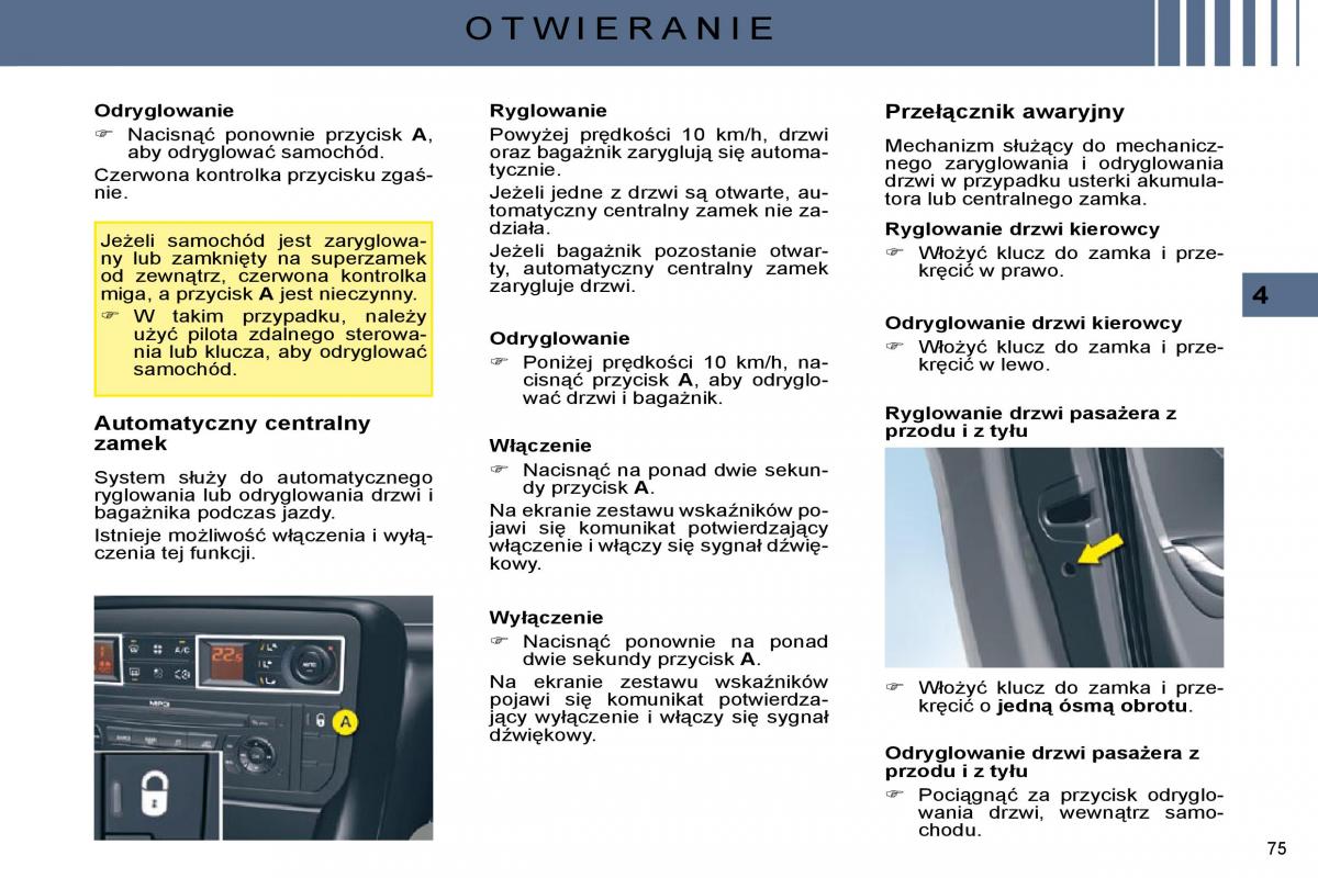 Citroen C5 II 2 instrukcja obslugi / page 71