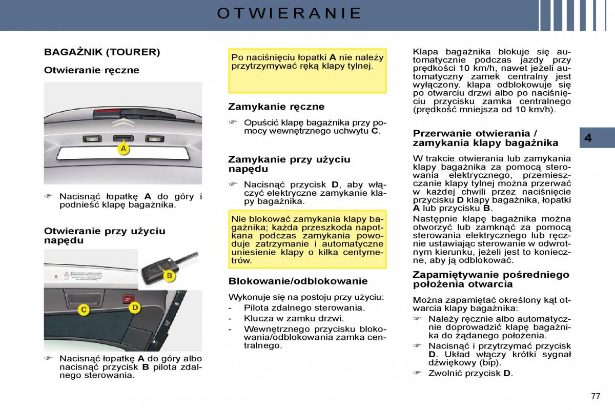 Citroen C5 II 2 instrukcja obslugi / page 73