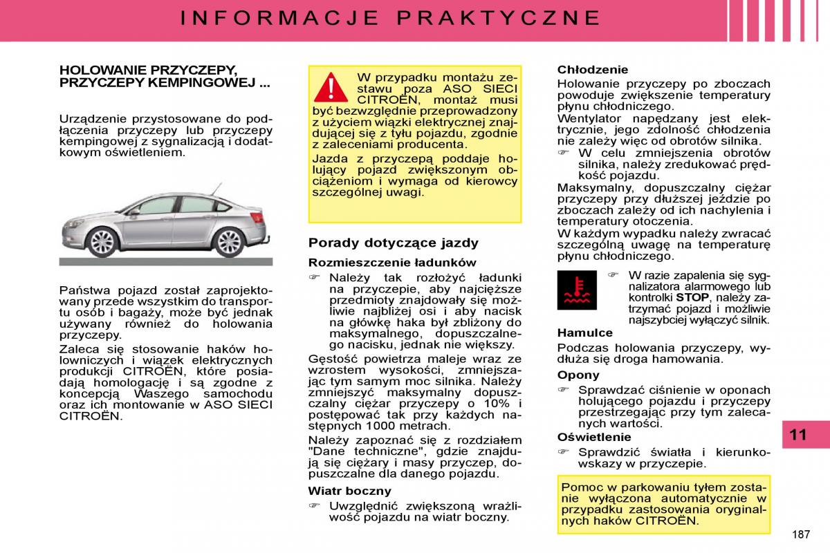 Citroen C5 II 2 instrukcja obslugi / page 184