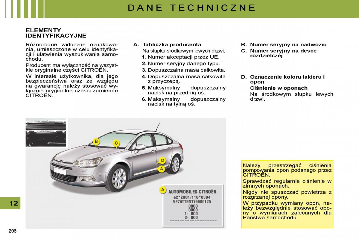 Citroen C5 II 2 instrukcja obslugi / page 203