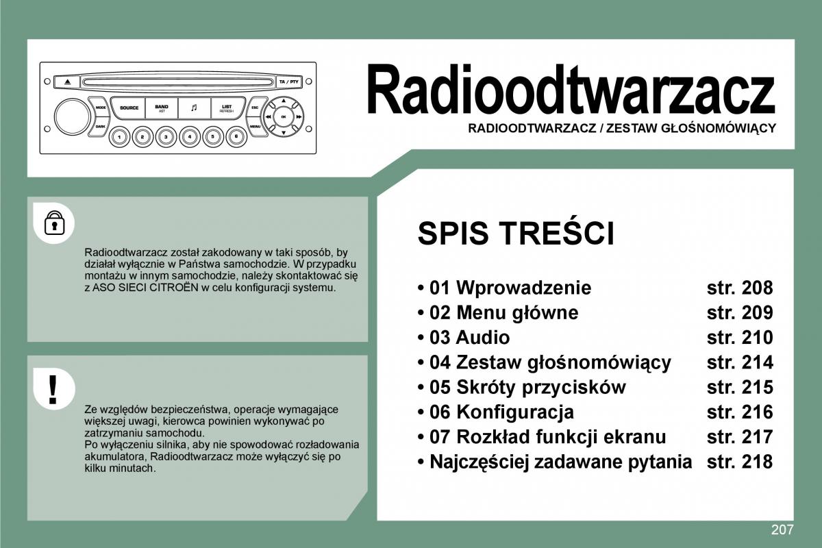 Citroen C5 II 2 instrukcja obslugi / page 204