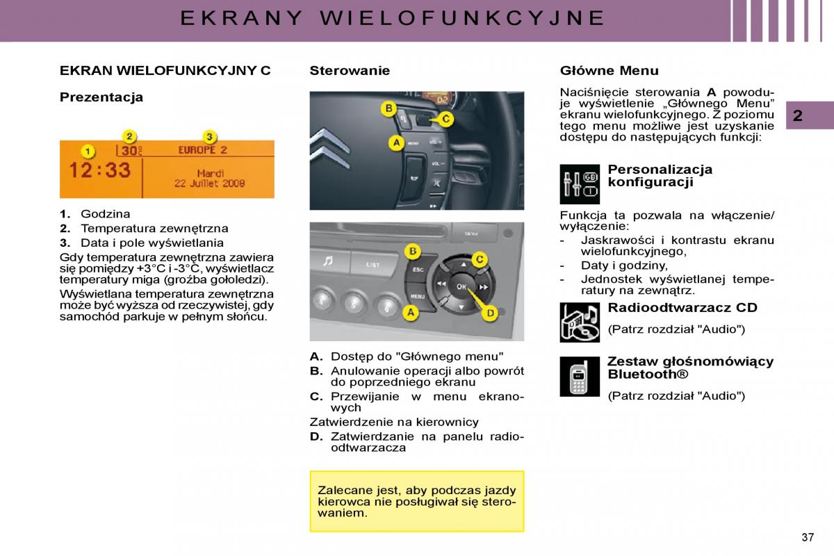 Citroen C5 II 2 instrukcja obslugi / page 33