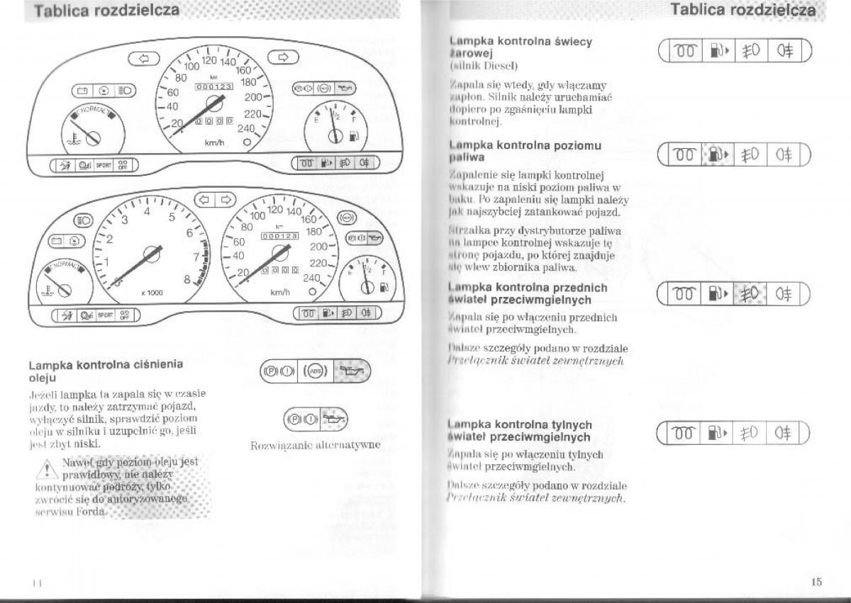 Ford Mondeo II 2 MKII instrukcja obslugi / page 7