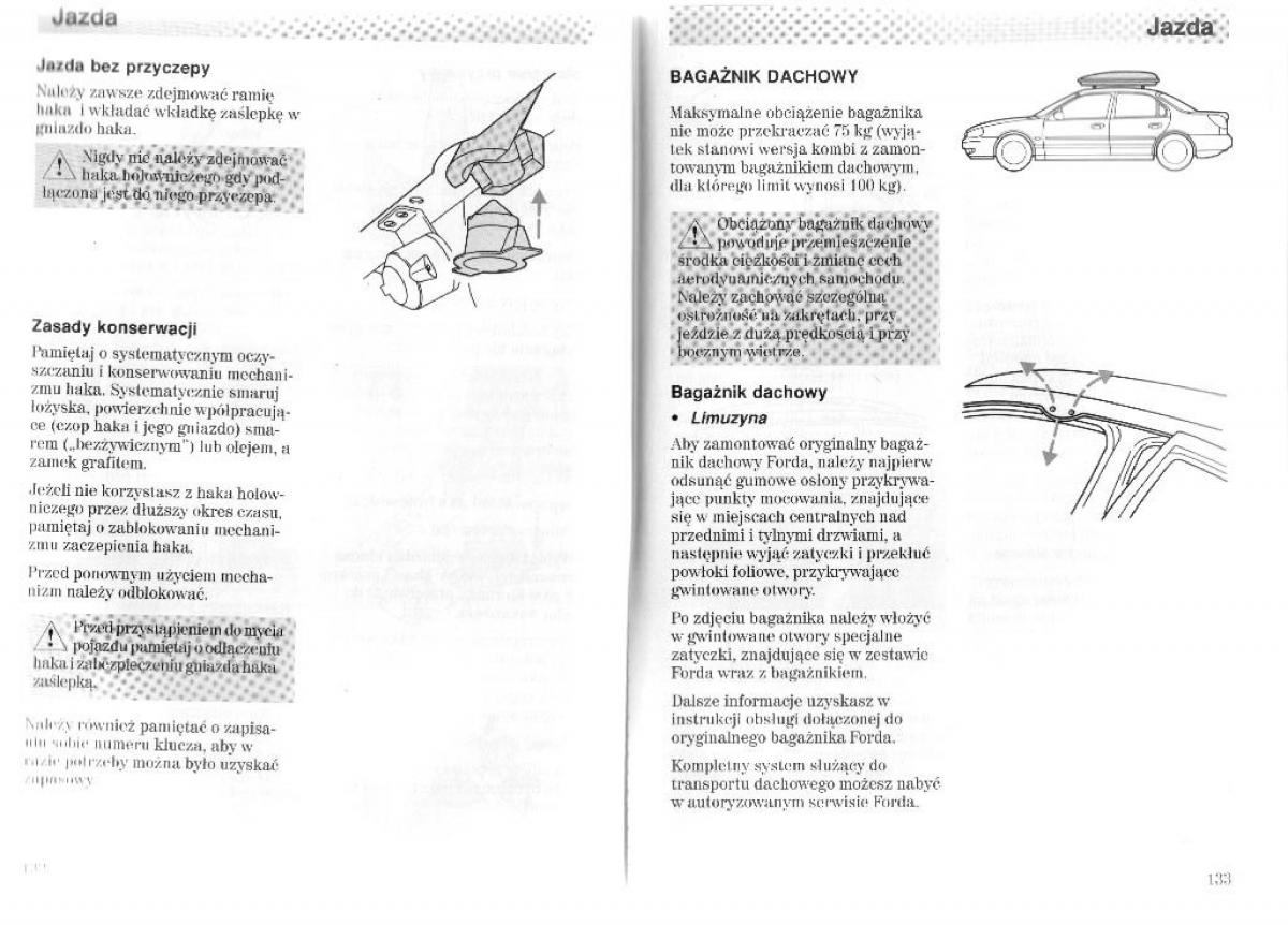 Ford Mondeo II 2 MKII instrukcja obslugi / page 70