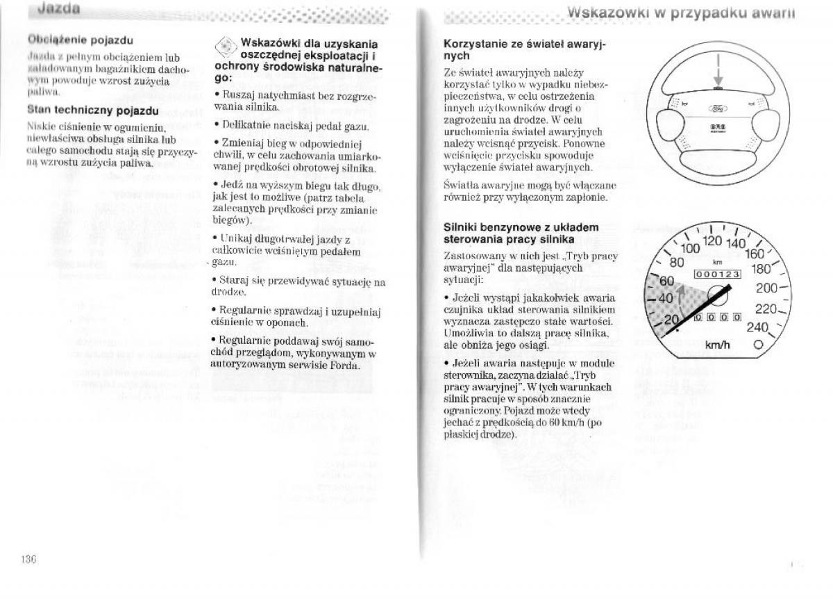 Ford Mondeo II 2 MKII instrukcja obslugi / page 72