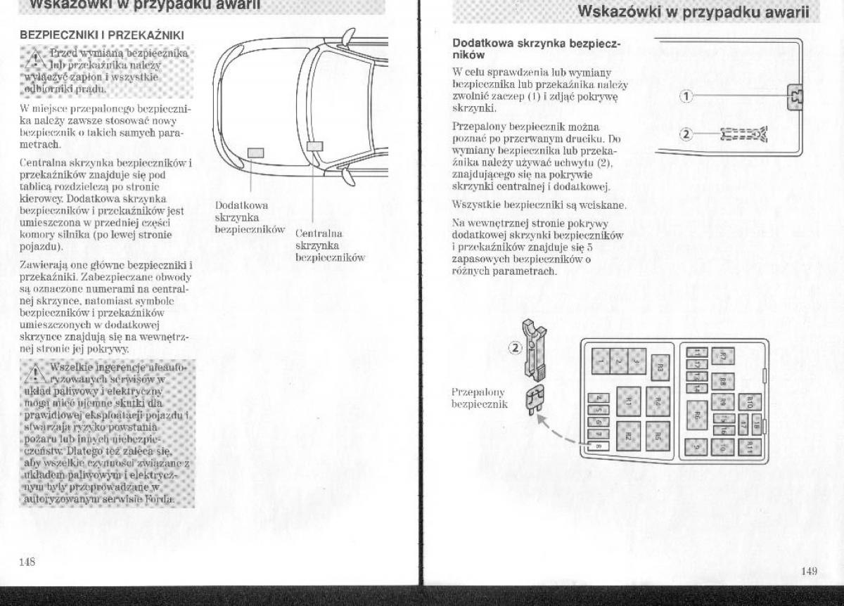 Ford Mondeo II 2 MKII instrukcja obslugi / page 78