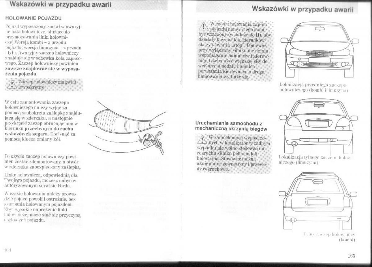 Ford Mondeo II 2 MKII instrukcja obslugi / page 86