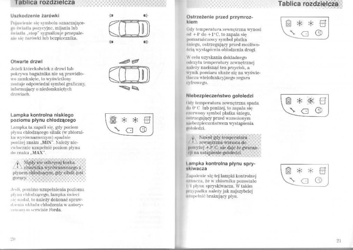 Ford Mondeo II 2 MKII instrukcja obslugi / page 10