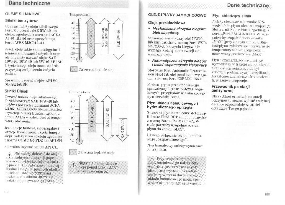 Ford Mondeo II 2 MKII instrukcja obslugi / page 103