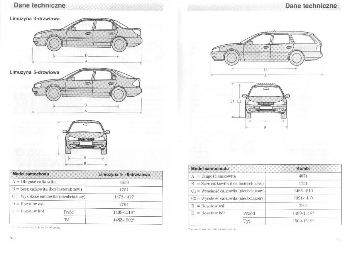 Ford Mondeo II 2 MKII instrukcja obslugi / page 13