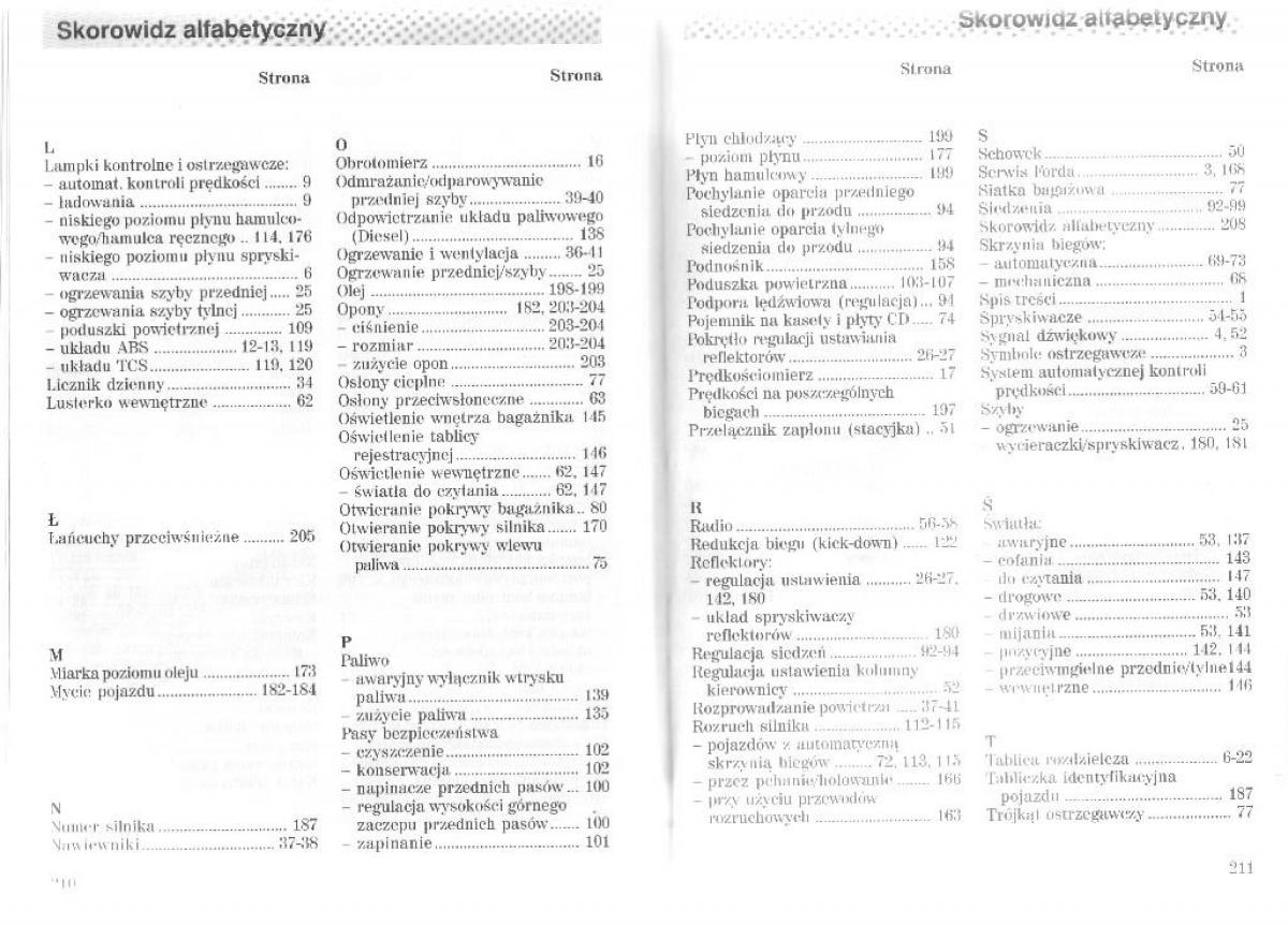 Ford Mondeo II 2 MKII instrukcja obslugi / page 15