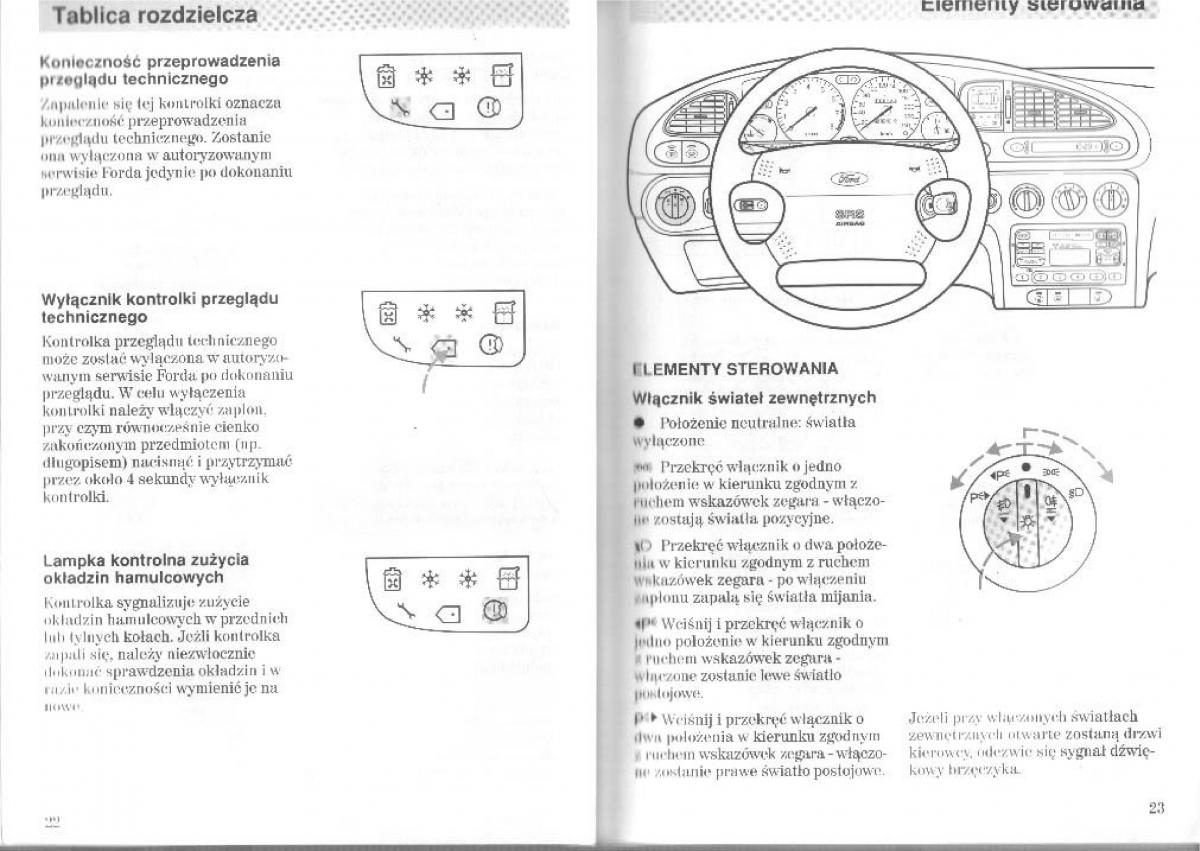 Ford Mondeo II 2 MKII instrukcja obslugi / page 17